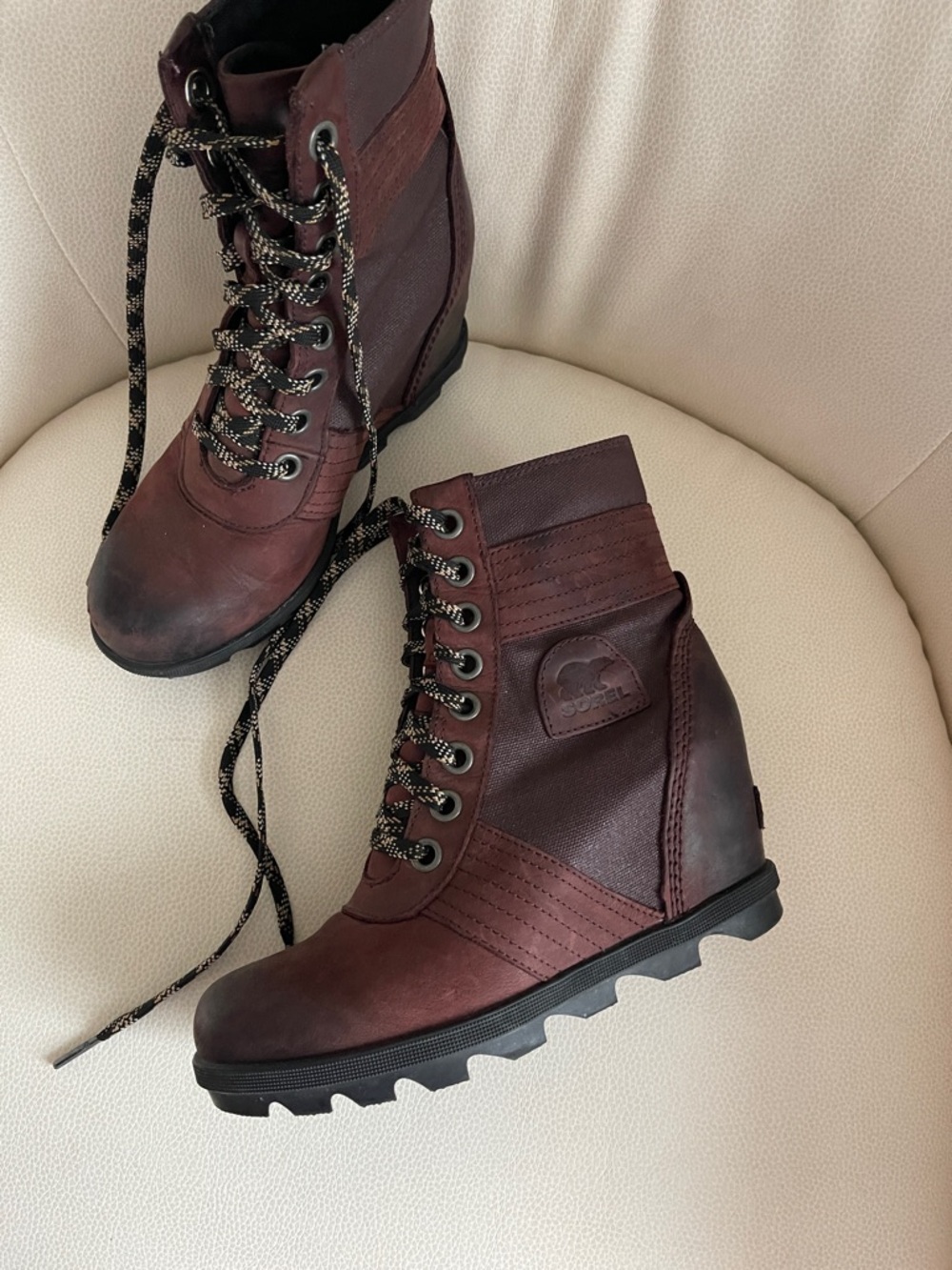 Sorel Shoes | Nwt Sorel Lexie Waterproof Leather Wedge Boots